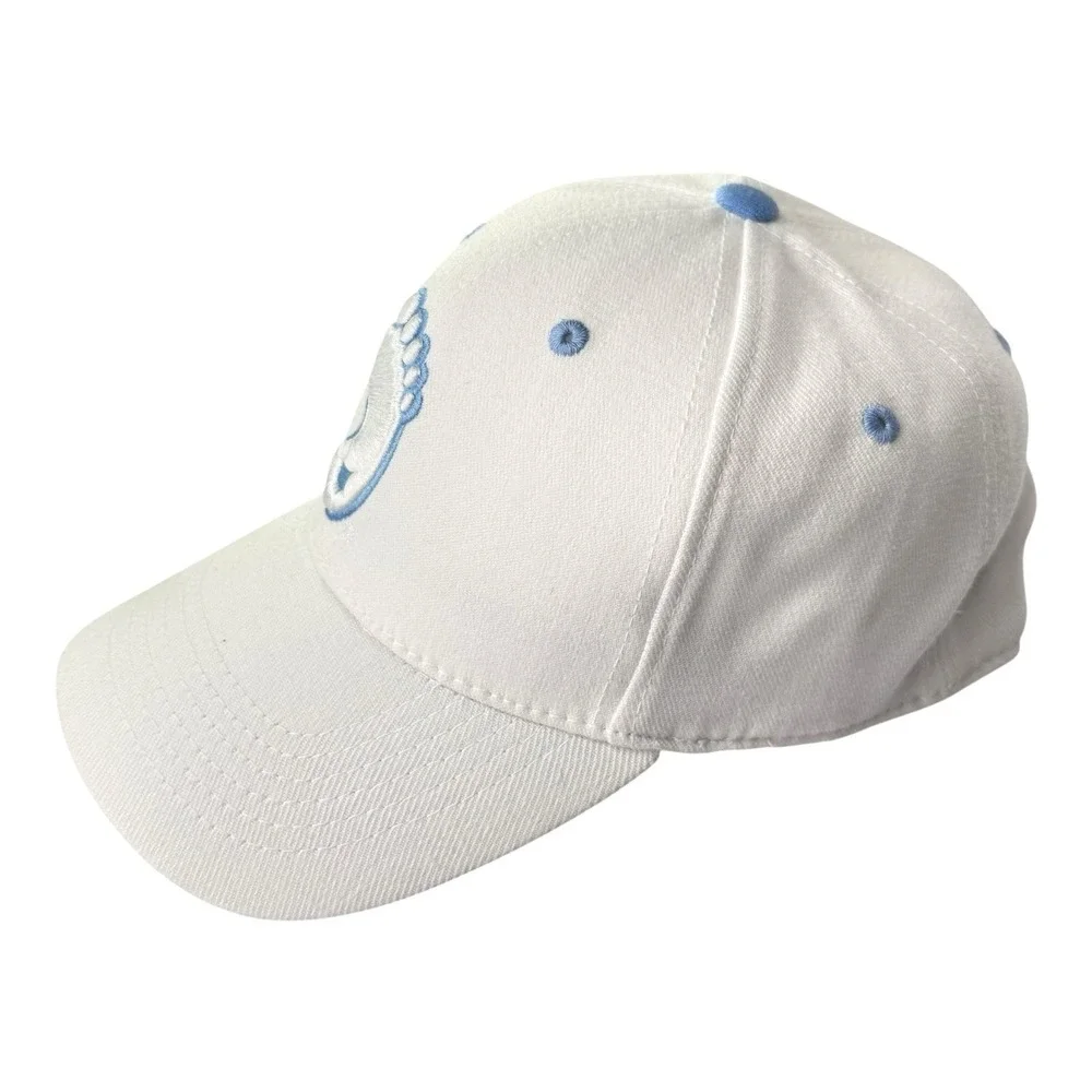 North Carolina Tar Heels UNC Foot Logo White Carolina Blue One Fit Hat Cap